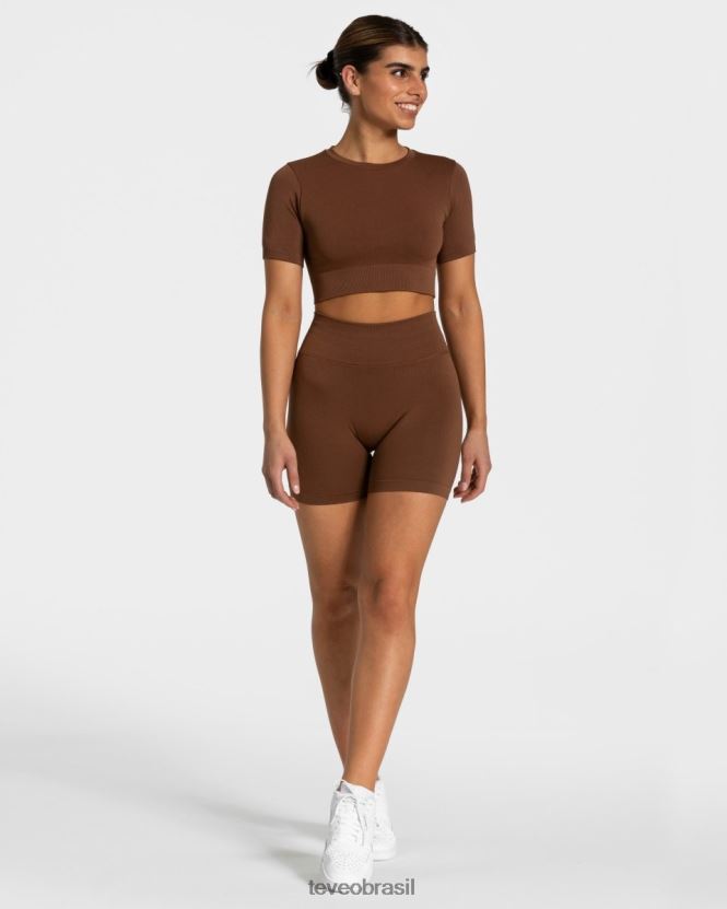roupas mulheres TEVEO FJ4TZV258 sensação mini short caramelo