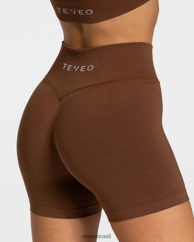 roupas mulheres TEVEO FJ4TZV258 sensação mini short caramelo