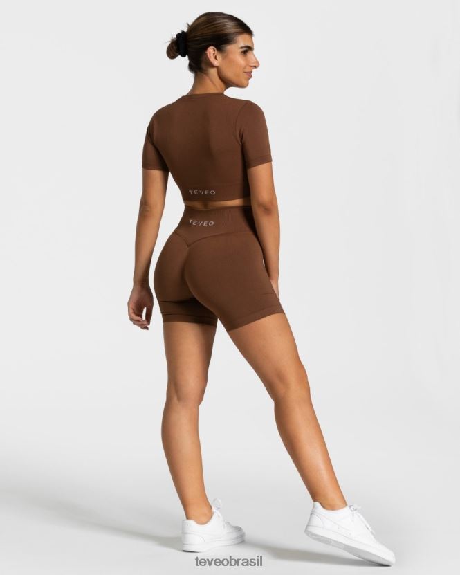 roupas mulheres TEVEO FJ4TZV258 sensação mini short caramelo